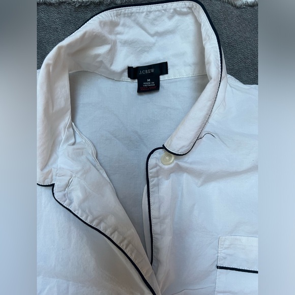Matching J Crew white pajama set size M - Picture 2 of 6